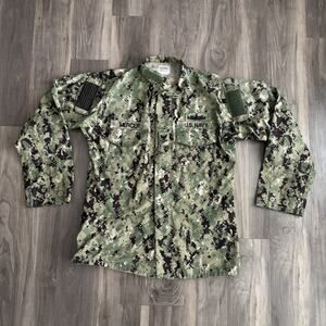 U.S Navy Blouse Medium Long Working Uniform Type III NWU Seals Military Camo Top